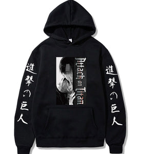 Attack on Titan Anime Hoodie Pullovers Tops Long Sleeves V-neck