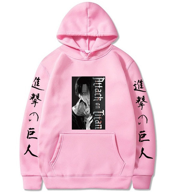 Attack on Titan Anime Hoodie Pullovers Tops Long Sleeves V-neck