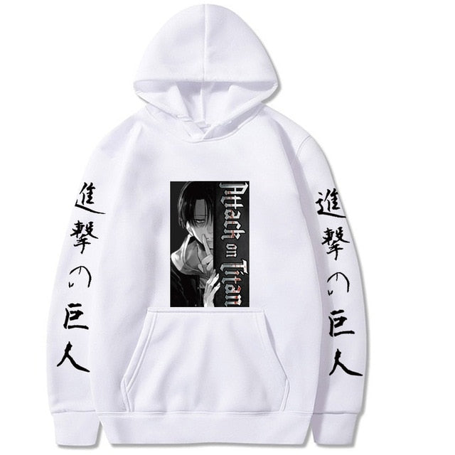 Attack on Titan Anime Hoodie Pullovers Tops Long Sleeves V-neck